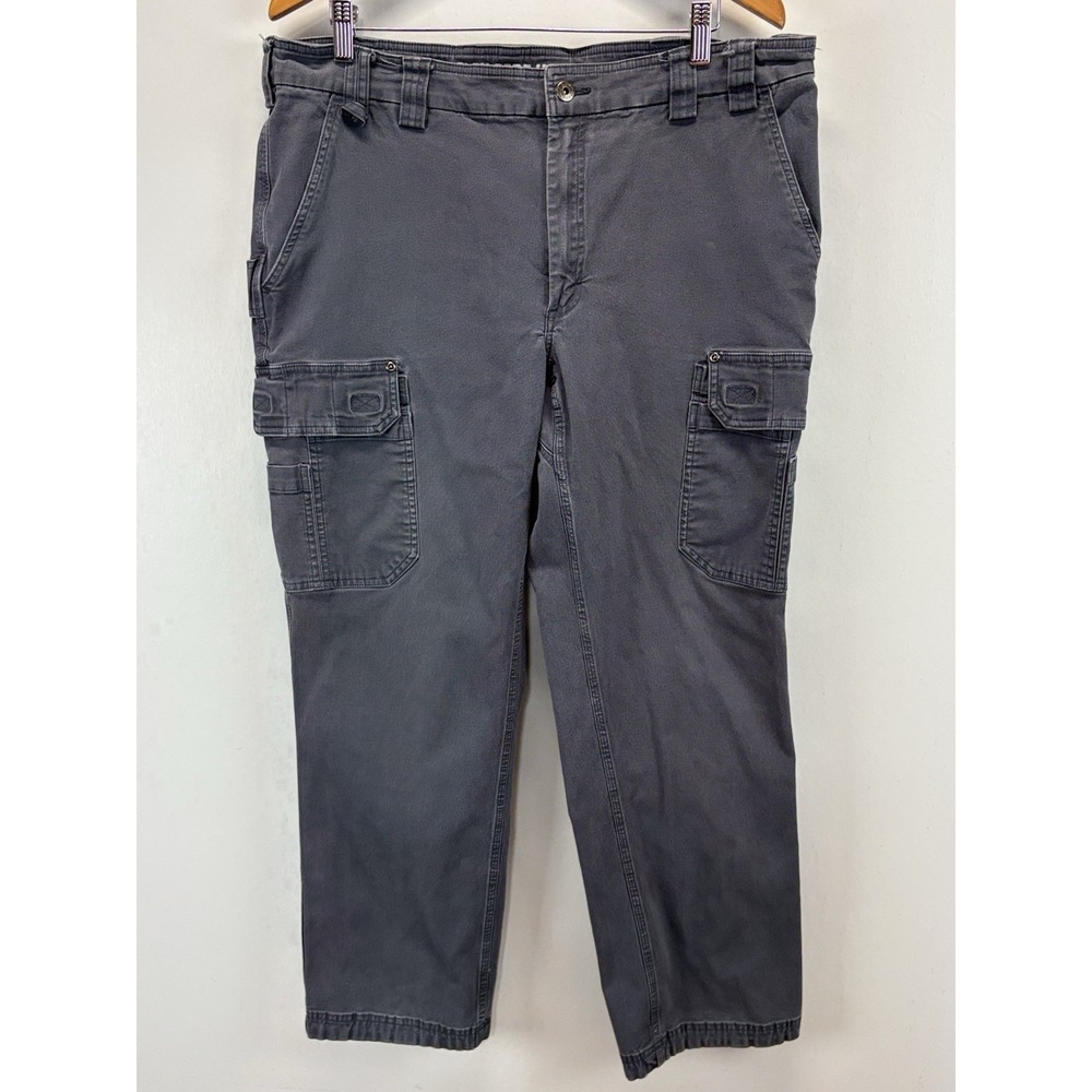 Duluth Trading 40X32 (39x30) Grey Relax Fit Fire Hose Flex Cargo Pants Workwear